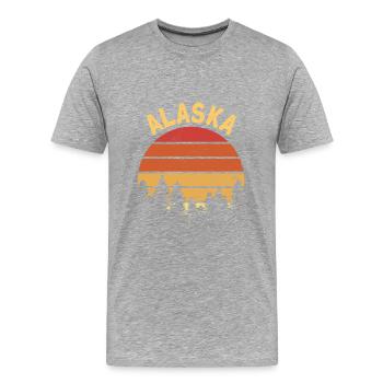 Alaska - T-shirt bio Premium Homme - gris chiné - Devant - Damien (186cm)