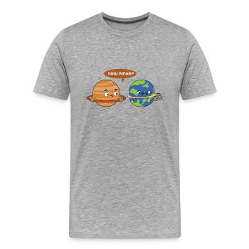 Earth Environmental Protection Plastic - Men's Premium Organic T-Shirt - heather grey - Front - Damien (186cm)