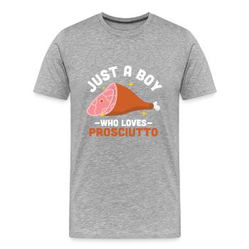 Jambon - T-shirt bio Premium Homme - gris chiné - Devant - Damien (186cm)