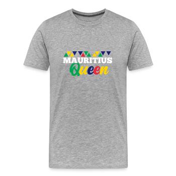 Mauritius - Männer Premium Bio T-Shirt - Grau meliert - Vorne - Damien (186cm)