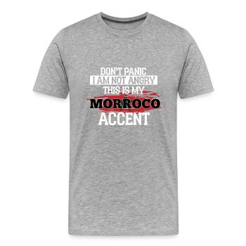 Maroc - T-shirt bio Premium Homme - gris chiné - Devant - Damien (186cm)