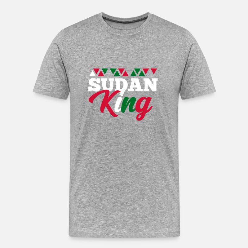 Sudan - Männer Premium Bio T-Shirt - Grau meliert