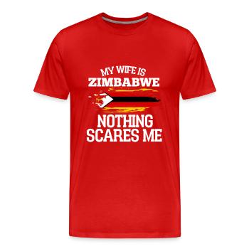 Zimbabwe - Men's Premium Organic T-Shirt - red - Front - Damien (186cm)