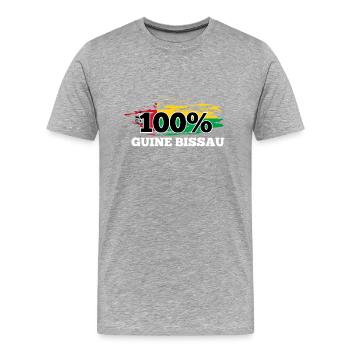 Guinée-Bissau - T-shirt bio Premium Homme - gris chiné - Devant - Damien (186cm)
