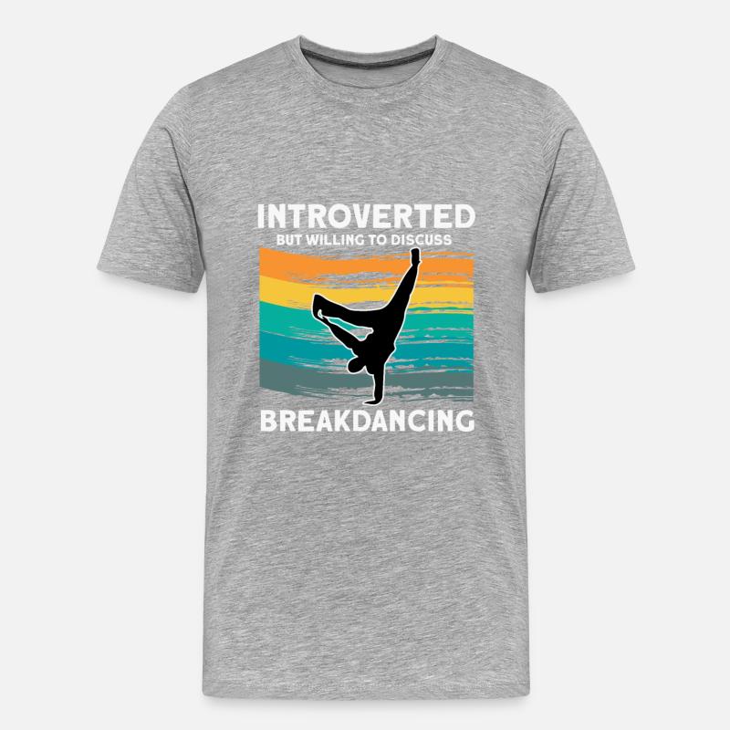 Breakdancing - Männer Premium Bio T-Shirt - Grau meliert