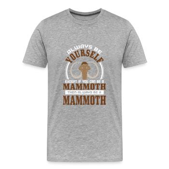 Mammut - Männer Premium Bio T-Shirt - Grau meliert - Vorne - Damien (186cm)