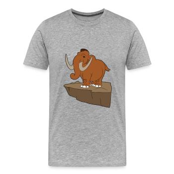 Mammouth - T-shirt bio Premium Homme - gris chiné - Devant - Damien (186cm)