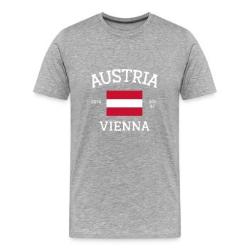 Autriche - T-shirt bio Premium Homme - gris chiné - Devant - Damien (186cm)