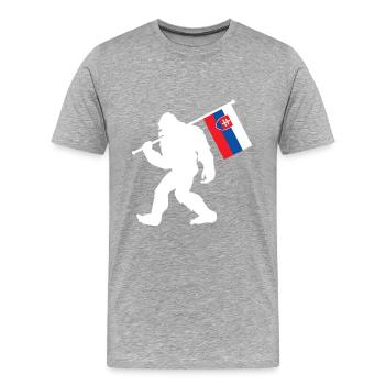 Slovaquie Bigfoot - T-shirt bio Premium Homme - gris chiné - Devant - Damien (186cm)