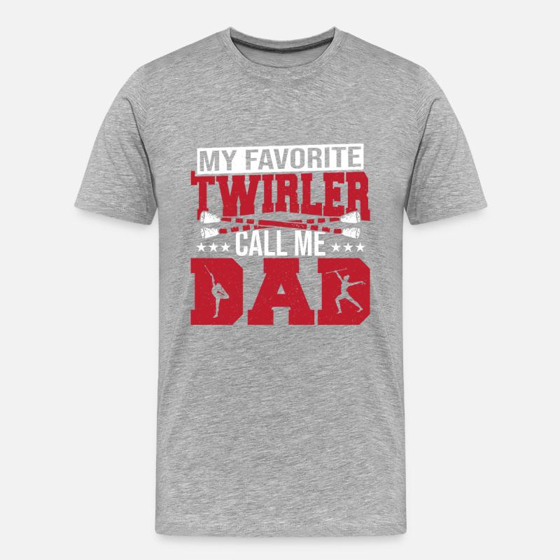 Baton Twirling Baton Twirler Geschenk - Männer Premium Bio T-Shirt - Grau meliert