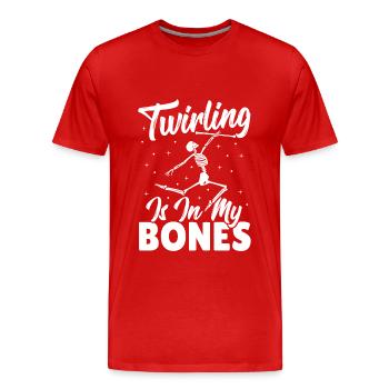 Baton Twirling Baton Twirler Gift - Men's Premium Organic T-Shirt - red - Front - Damien (186cm)
