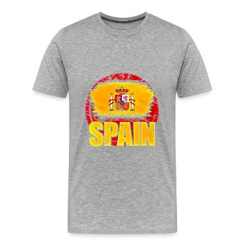Espagne - T-shirt bio Premium Homme - gris chiné - Devant - Damien (186cm)