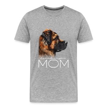Leonberger Mama - Männer Premium Bio T-Shirt - Grau meliert - Vorne - Damien (186cm)