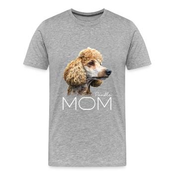 Caniche Caniche Maman Caniche - T-shirt bio Premium Homme - gris chiné - Devant - Damien (186cm)