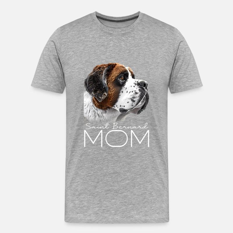 Saint Bernard Sama - Männer Premium Bio T-Shirt - Grau meliert