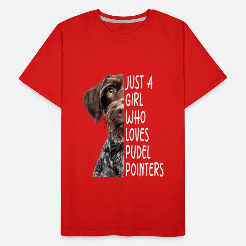 Poodle Pointer Girl Gift Men's Premium Organic T-Shirt