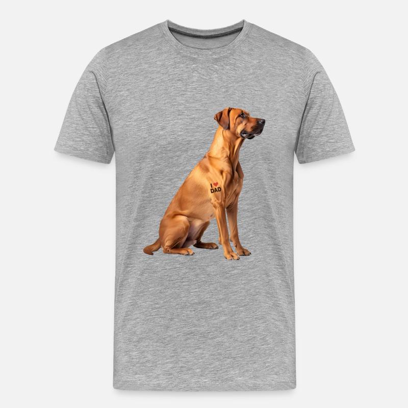 Ridgeback Rhodesian Rapa - Männer Premium Bio T-Shirt - Grau meliert