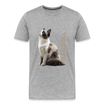 Poupée de chiffon - T-shirt bio Premium Homme - gris chiné - Devant - Damien (186cm)