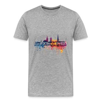 Menden (Sauerland) - T-shirt bio Premium Homme - gris chiné - Devant - Damien (186cm)