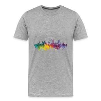 Brandenburg an der Havel - Männer Premium Bio T-Shirt - Grau meliert - Vorne - Damien (186cm)
