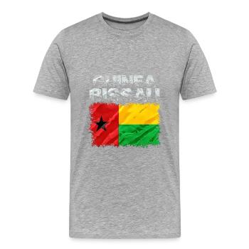 Guinée-Bissau - T-shirt bio Premium Homme - gris chiné - Devant - Damien (186cm)