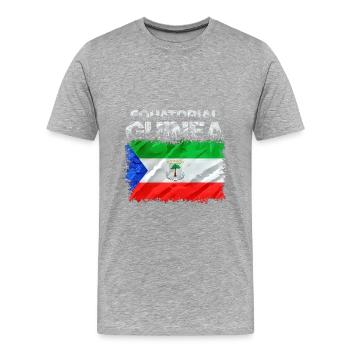Guinée - T-shirt bio Premium Homme - gris chiné - Devant - Damien (186cm)