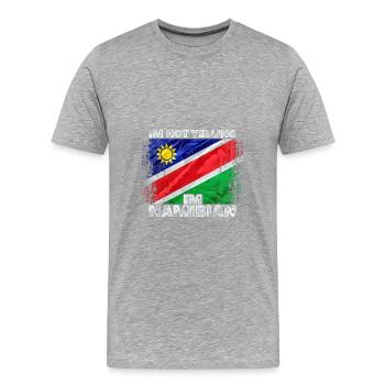 Namibie - T-shirt bio Premium Homme - gris chiné - Devant - Damien (186cm)