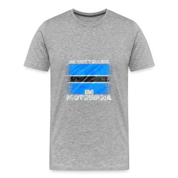 Botswana - Men's Premium Organic T-Shirt - heather grey - Front - Damien (186cm)