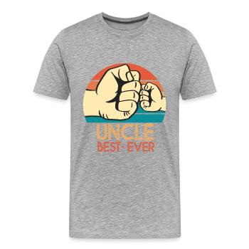 Geschenk Onkel Onkel bester Onkel aller Zeiten Onkel - Männer Premium Bio T-Shirt - Grau meliert - Vorne - Damien (186cm)