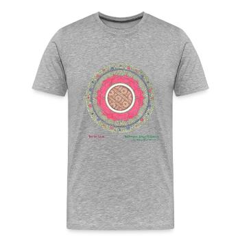 Be in love - T-shirt bio Premium Homme - gris chiné - Devant - Damien (186cm)