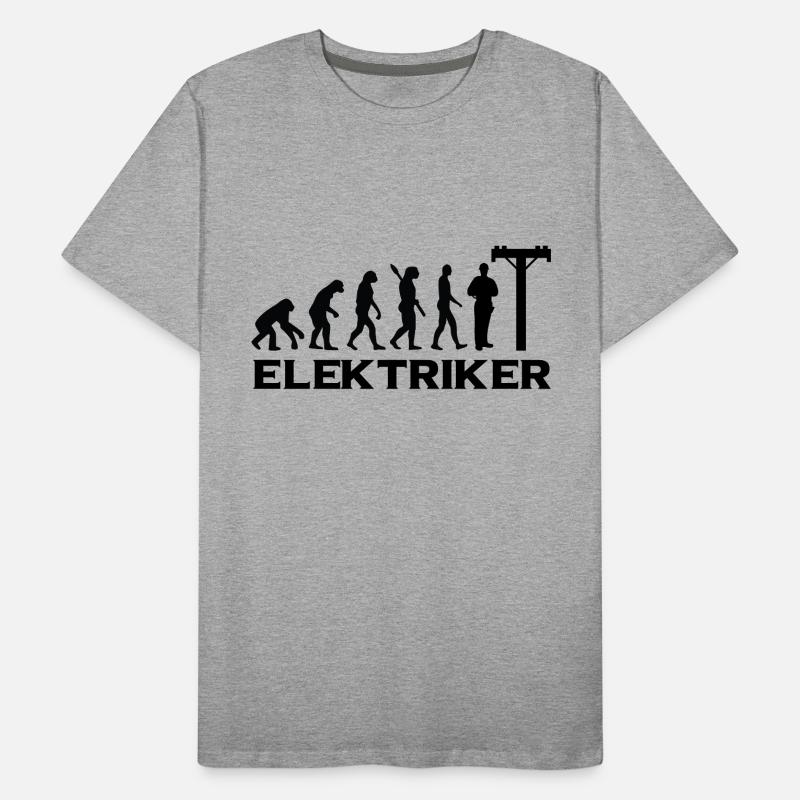 evolution ELEKTRIKER BlackText Männer Premium Bio T-Shirt