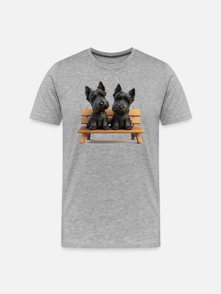 Scottish Terrier Gift - Men's Premium Organic T-Shirt - heather grey