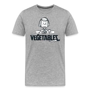 Peanuts Peppermint Patty Gemüse - Männer Premium Bio T-Shirt - Grau meliert - Vorne - Damien (186cm)