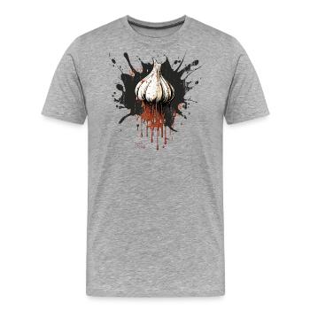 Ail - T-shirt bio Premium Homme - gris chiné - Devant - Damien (186cm)