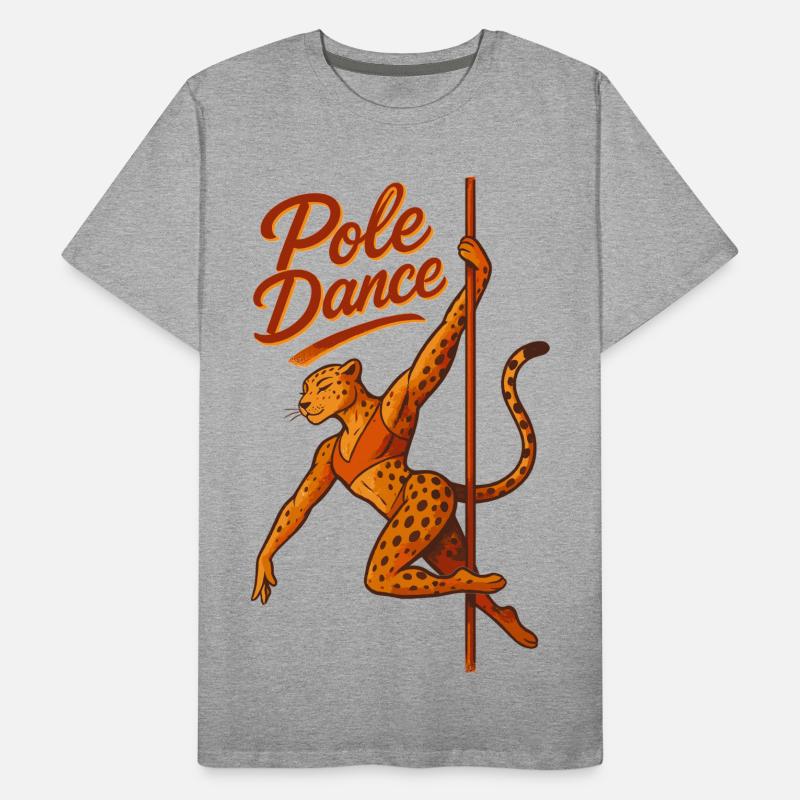Pole dance Léopard Pole Dancer Cadeau T-shirt bio Premium Homme