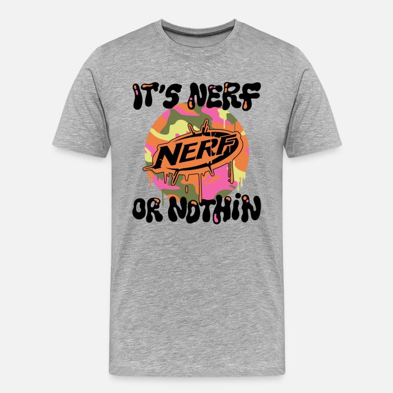 Nerf È nerf o niente Slogan - Maglietta ecologica premium da uomo - grigio melange