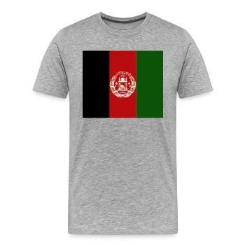 Afghanistan - Männer Premium Bio T-Shirt - Grau meliert - Vorne - Damien (186cm)