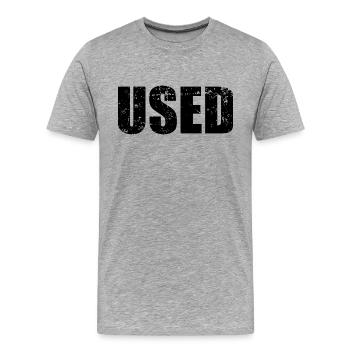 USED - Men's Premium Organic T-Shirt - heather grey - Front - Damien (186cm)