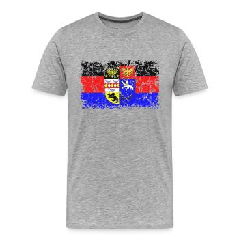 Ostfriesland - Männer Premium Bio T-Shirt - Grau meliert - Vorne - Damien (186cm)