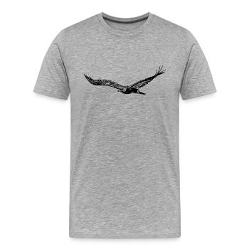 aigle - T-shirt bio Premium Homme - gris chiné - Devant - Damien (186cm)