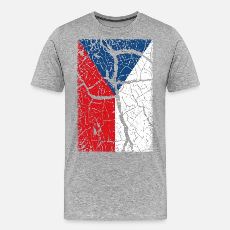 Tschechien - Männer Premium Bio T-Shirt - Grau meliert