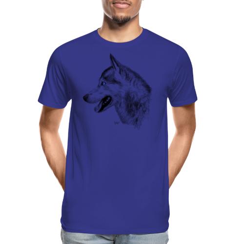 Bronko55 No.13 – Husky Blue Eyes - Männer Premium Bio T-Shirt