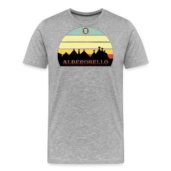 Alberobello trulli Pouilles - T-shirt bio Premium Homme - gris chiné - Devant - Damien (186cm)