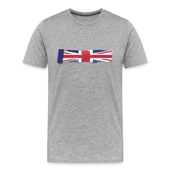 i love british - Men's Premium Organic T-Shirt - heather grey - Front - Damien (186cm)