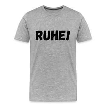 Ruhe - Männer Premium Bio T-Shirt - Grau meliert - Vorne - Damien (186cm)