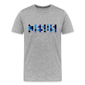 JÉSUS - 3 vecteur de couleur - T-shirt bio Premium Homme - gris chiné - Devant - Damien (186cm)