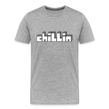 Nur ein einfaches geometrisches einfaches Chillin-Graffiti - Männer Premium Bio T-Shirt - Grau meliert - Vorne - Damien (186cm)