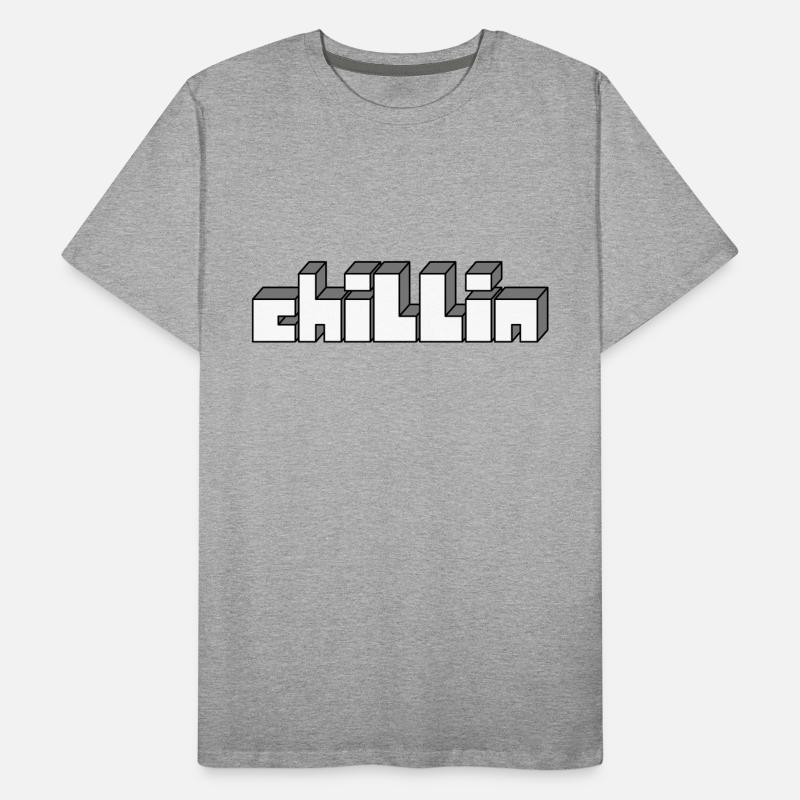 Nur ein einfaches geometrisches einfaches Chillin-Graffiti Männer Premium Bio T-Shirt