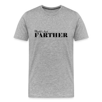 le meilleur pet du monde - T-shirt bio Premium Homme - gris chiné - Devant - Damien (186cm)