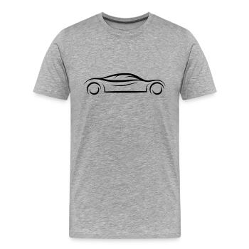 cool car logo mobile driver license driving fast - Men's Premium Organic T-Shirt - heather grey - Front - Damien (186cm)